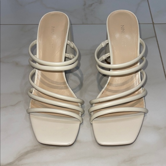 Nine West Shoes - Women's Nine West Ivory Strappy Heels Size 10